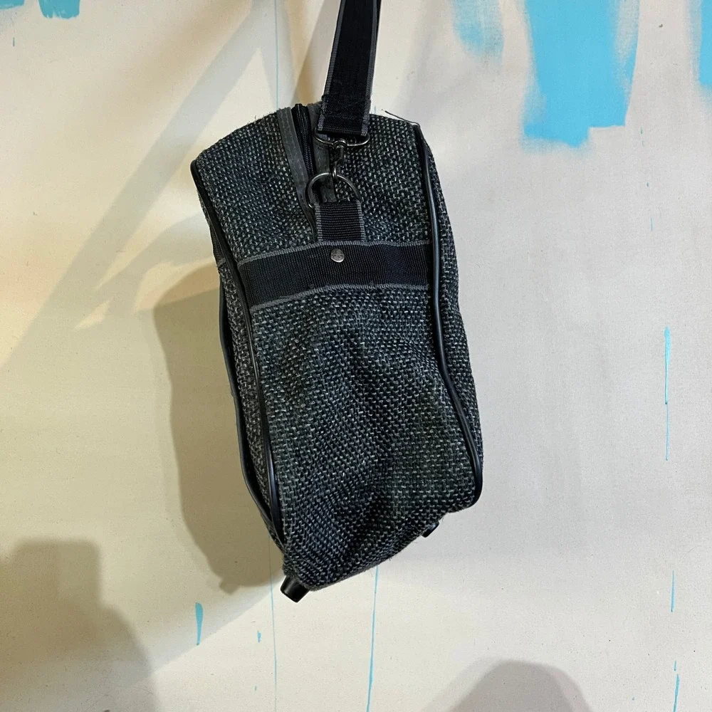Vintage 1990s American Flyer Duffel Bag Travel Luggage‎ 17x12x5.5 Inch Gray